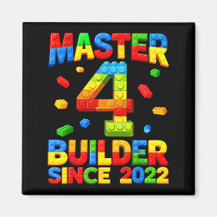 Baumeister 4. Geburtstag 2022 4 Jahre alt Magnet
