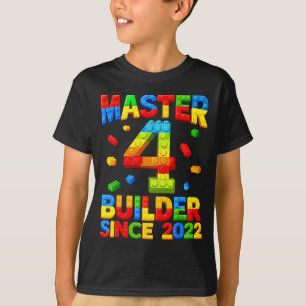 Baumeister 4. Geburtstag 2022 4 Jahre alt T-Shirt