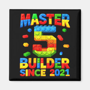 Baumeister 5. Geburtstag 2021 5 Jahre alt Magnet