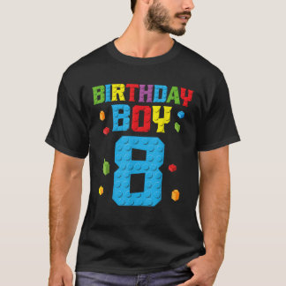Baumeister 8. Geburtstag Junge 8 Acht Jahre Bau T-Shirt