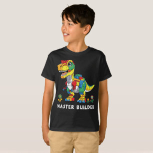 Baumeister-Baustein-Dinosaurier T-Shirt