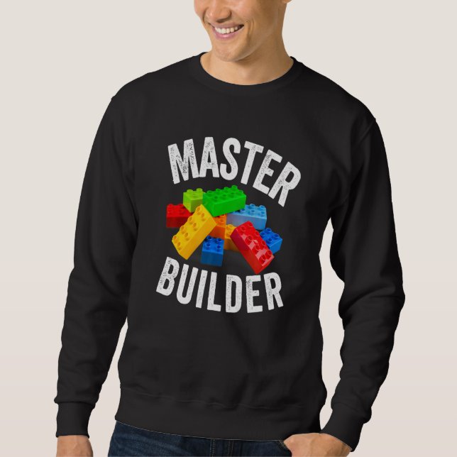 Baumeister Bausteine Spielzeug Sweatshirt (Vorderseite)