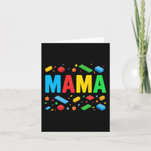 Baumeister baut Steine Blöcke lustige Mutter Karte