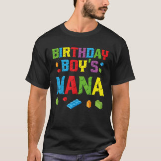Baumeister Geburtstagsjunge s Nana Bausteine T-Shirt