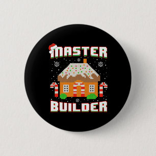 Baumeister Gingerbread House Weihnachtsblock B Button