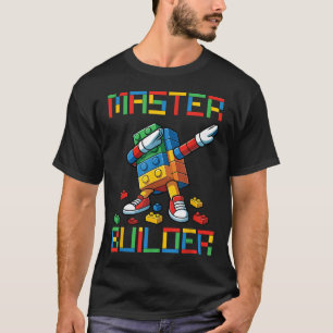 Baumeister-Tee-Dabbing-Blöcke-Bricks-Gebäude T-Shirt