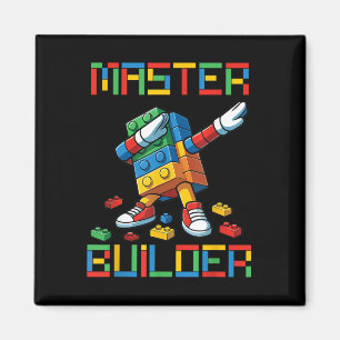 Baumeister-Tee Dabbing-Blöcke Ziegel Bauen Magnet