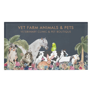 Baumfarm Tier Katze Hund Vogel Haustier Namenschild