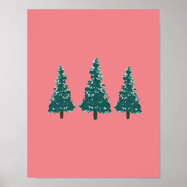 Baumfarm Winter Pink Valentine Print Poster (Vorne)
