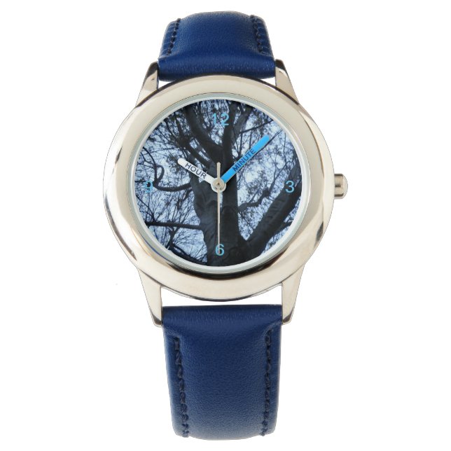 Baumfotografie der Silhouette Armbanduhr (Vorderseite)