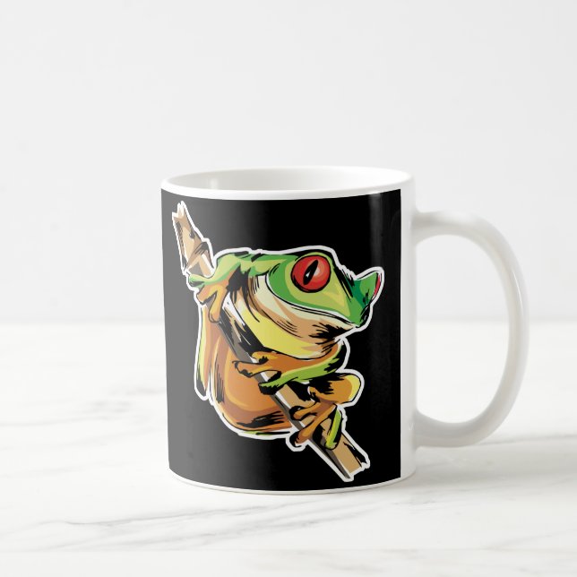 Baumfrosch auf Ast Tasse (Rechts)