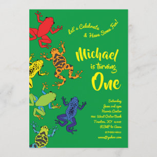 Baumfrösche Niedliche Einladungen zum 1. Geburtsta