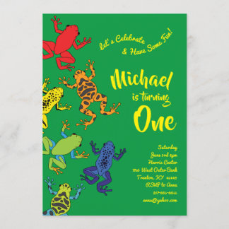 Baumfrösche Niedliche Einladungen zum 1. Geburtsta