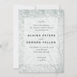 Baumgefühlte einzigartige Hochzeit mit Embossed © Einladung