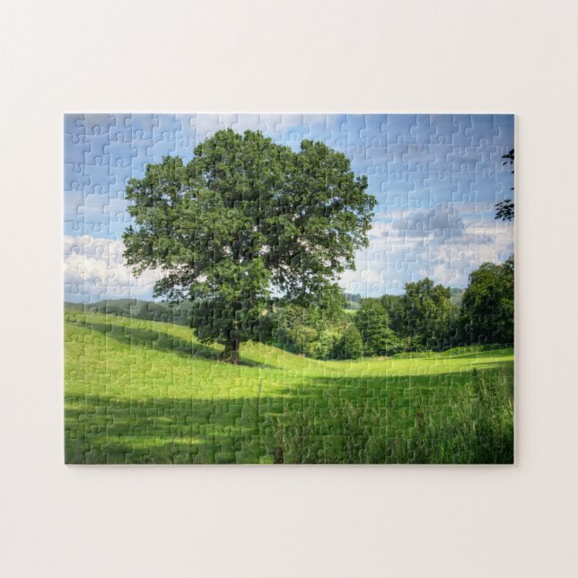 Baumgrünlandschaft Puzzle (Horizontal)