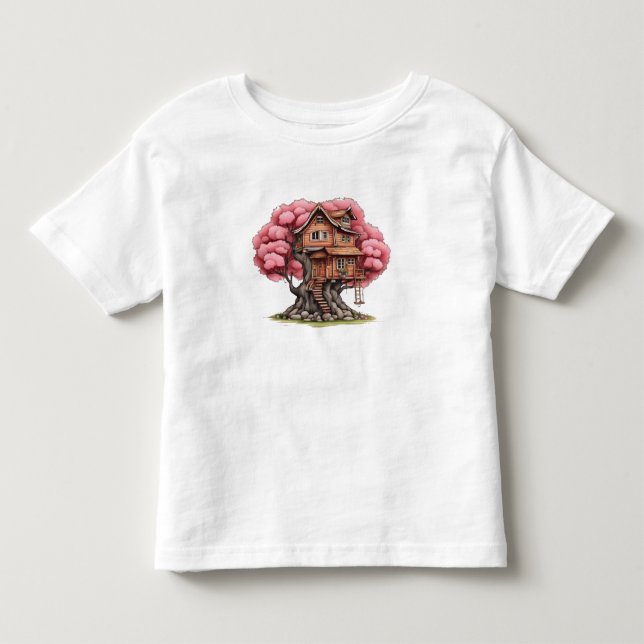 Baumhaus in Kirschbaum Kleinkind T-shirt (Vorderseite)
