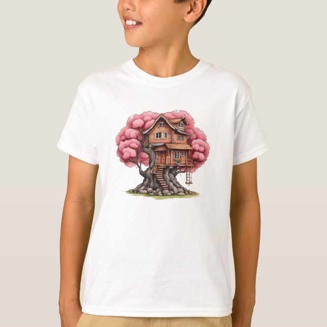 Baumhaus in Kirschbaum T-Shirt (Vorderseite)