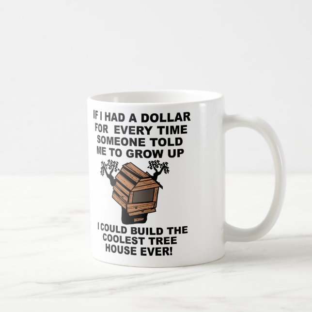Baumhaus Werde erwachsen Kaffeetasse (Rechts)