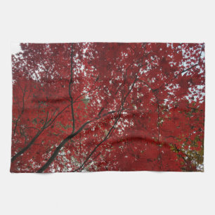 Baumherbstsaison Red Brown Herbstleaves Handtuch