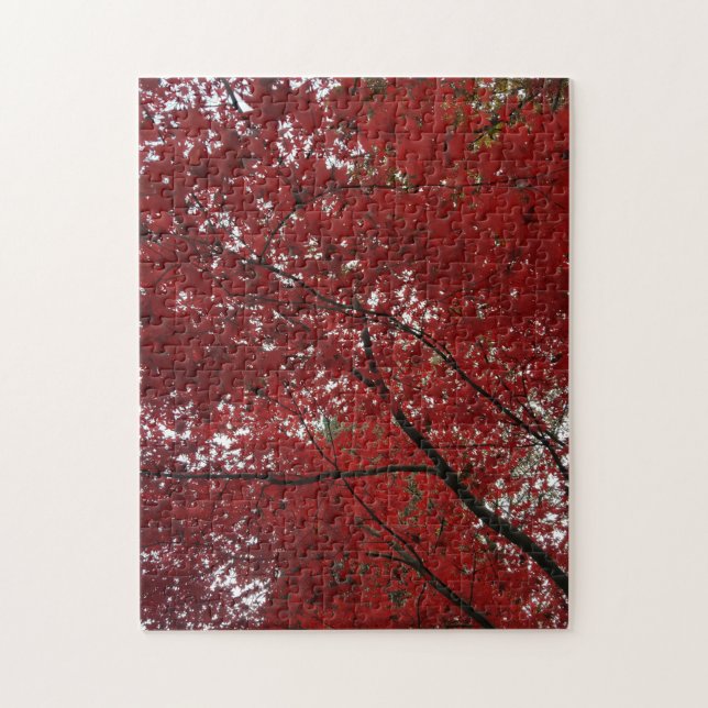 Baumherbstsaison Red Brown Herbstleaves Puzzle (Vertikal)