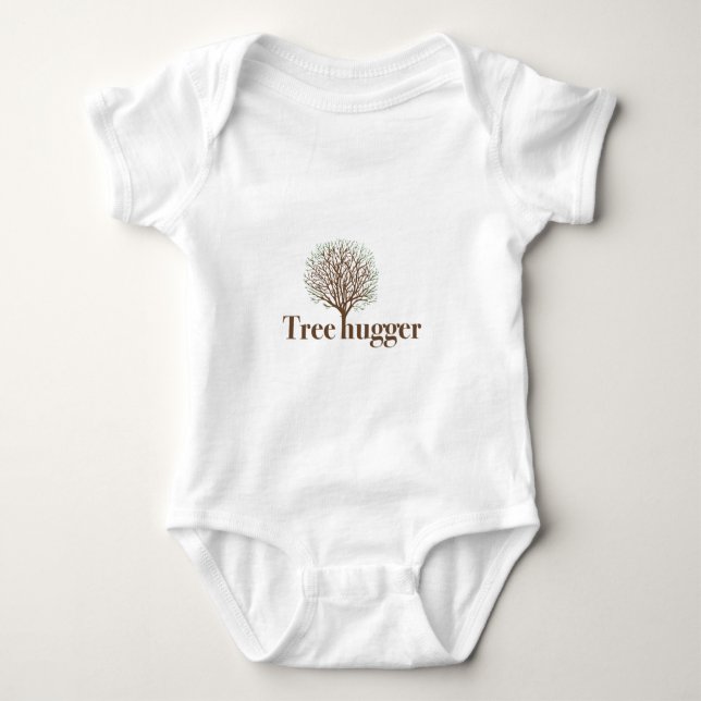 Baumhugger mit Baumdiagramm Baby Strampler (Vorderseite)