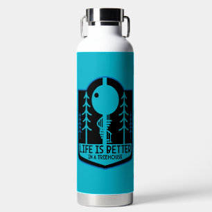 Baumhütten zurück zur Schule Trinkflasche