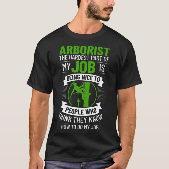 Baumkletterer-Kettensäge-Baumarzt-Anfänger T-Shirt (Vorderseite)