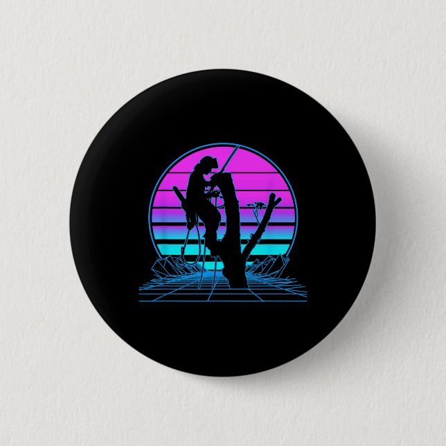 Baumklettern Pastell Goth Vaporwave  Button (Vorderseite)