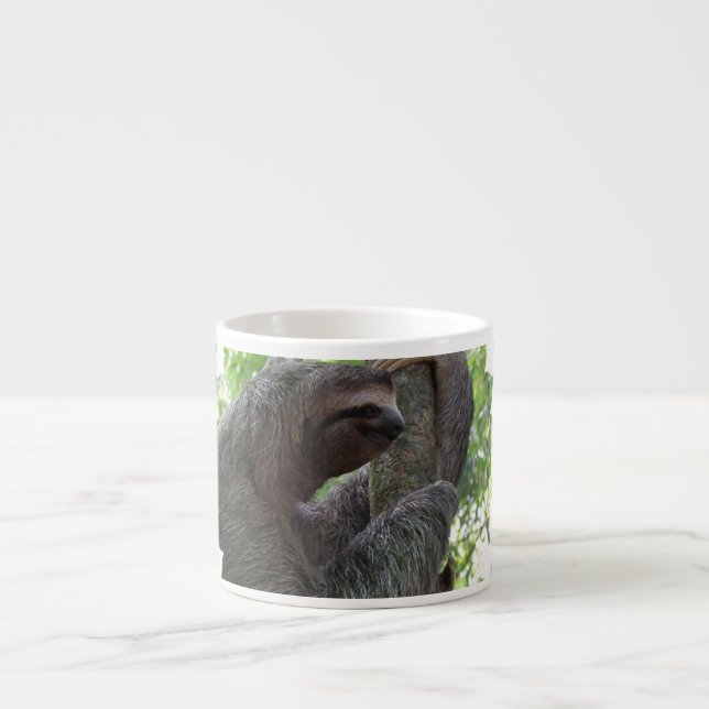 Baumkletternde Sloth-Spezialitäten-Tasse Espressotasse (Vorderseite)