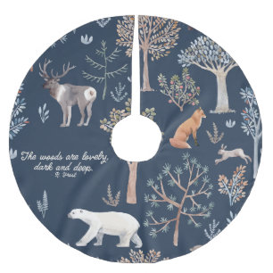 Baumkronen für Waldtiere Polyester Weihnachtsbaumdecke