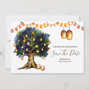 Baumlichter Baum rustikale orientalische Landlater Save The Date