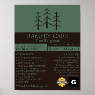 Baumlogo - Baumchirurg - Arborist Poster