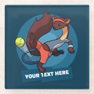 Baummarder Fügen Sie Ihren Text hinzu Tennis Trick Glasuntersetzer