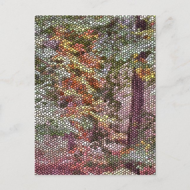 BAUMMOSAIK POSTKARTE (Vorderseite)
