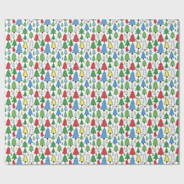 Baummuster Geschenkpapier (Flach)