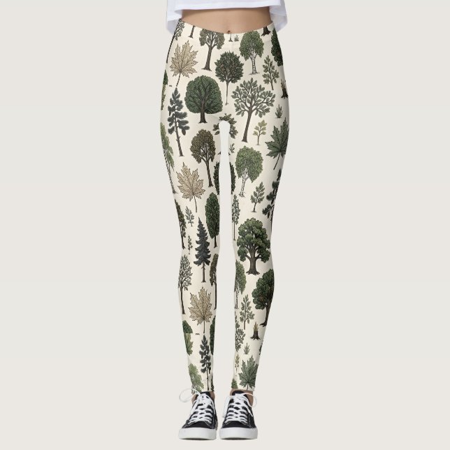 Baummuster Leggings (Vorderseite)
