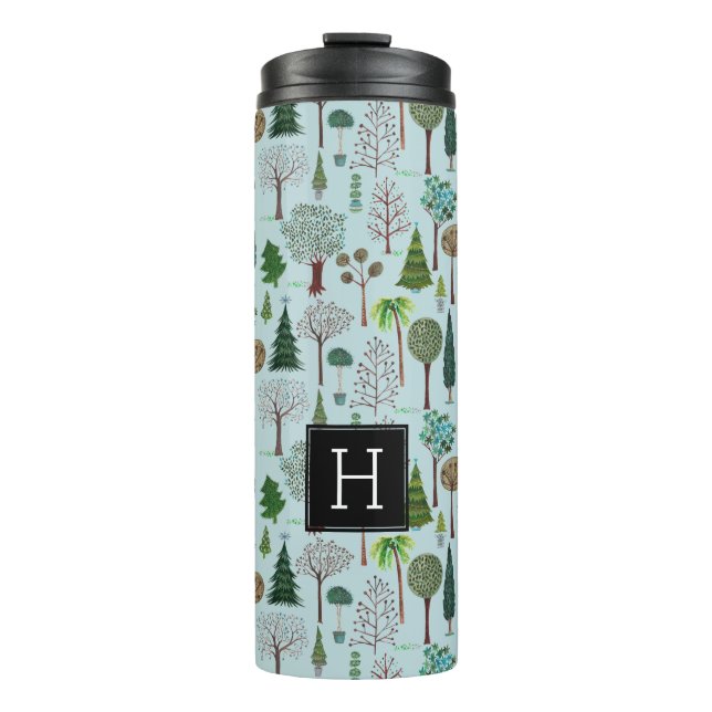 Baummuster Wald-Waldland | Thermal Tumbler Thermosbecher (Vorderseite)
