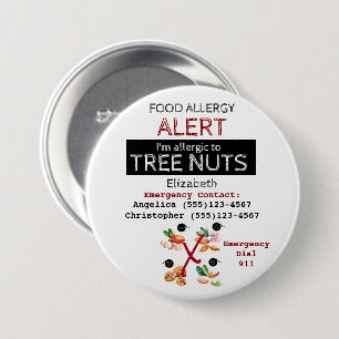 BaumNut Food Allergy Alert Label Button
