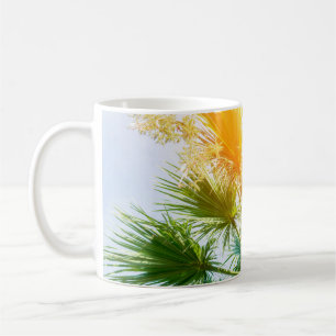 Baumpalme helle Sonne Hintergrund Sommer tropisch Kaffeetasse