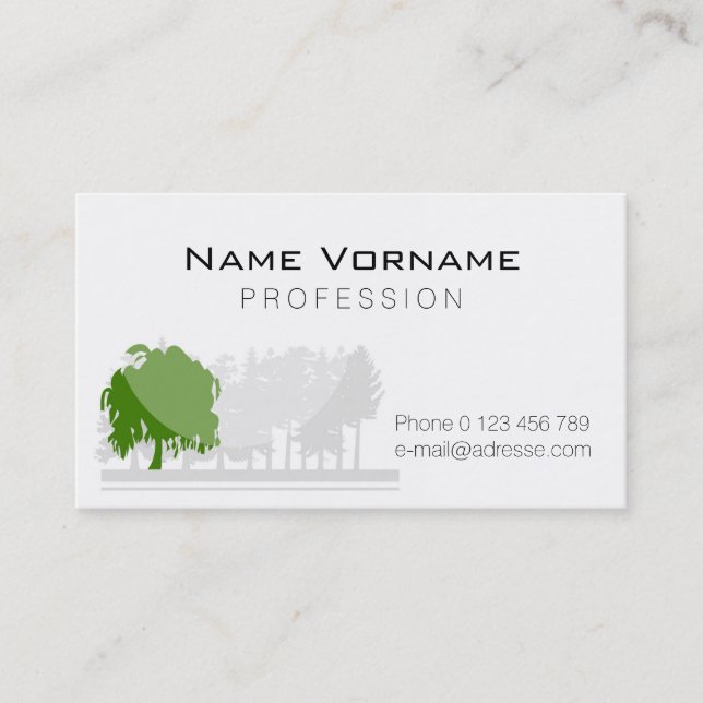 Baumpflege Visitenkarte (Vorderseite)