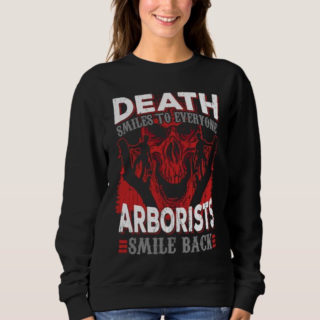 Baumpfleger lächeln zurück sweatshirt (Vorderseite)