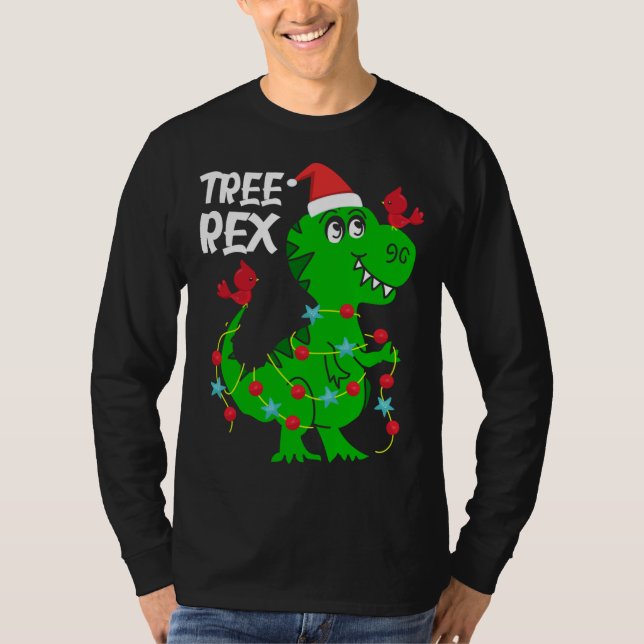 Baumrex. Funny Dinosaur Geschenk Niedlich Dino Wei T-Shirt (Vorderseite)