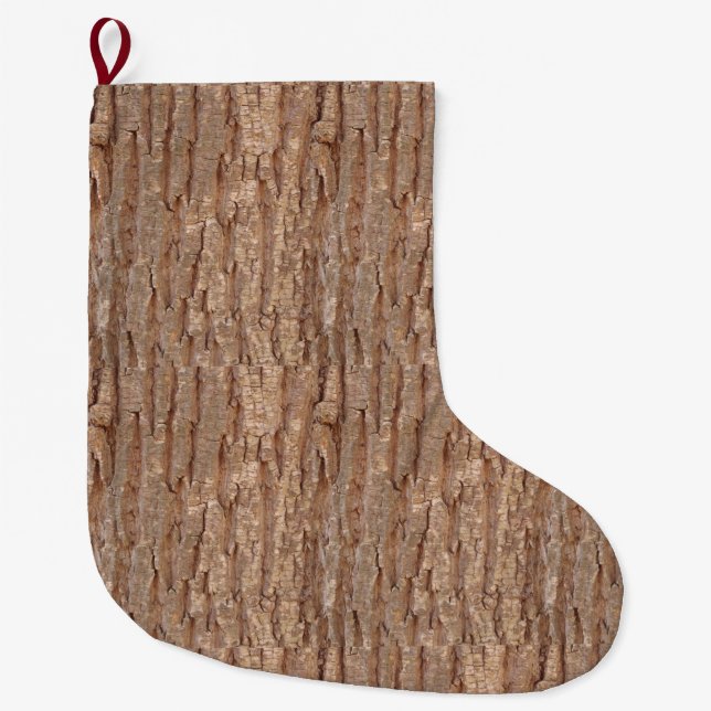 Baumrinde Großer Weihnachtsstrumpf (Vorderseite)