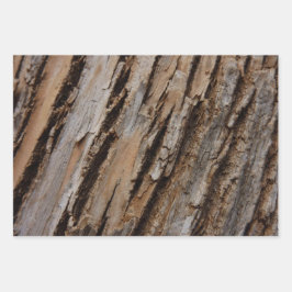 Baumrinde I Natürliche Abstrakte Textur Geschenkpapier Set