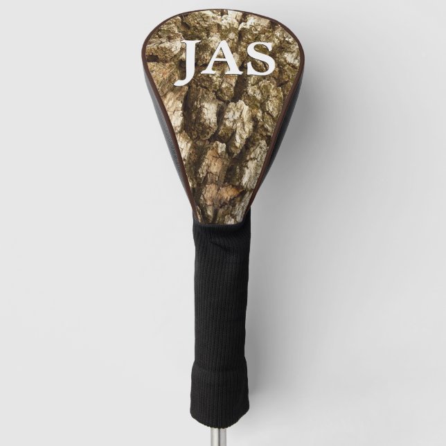 Baumrinde II Naturtexturierte Konstruktion Golf Headcover (Vorderseite)