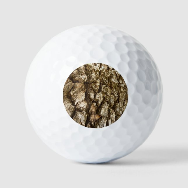 Baumrinde II Naturtexturierte Konstruktion Golfball (Vorderseite)