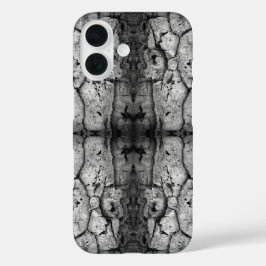 Baumrinde Schwarz-Weiß-Foto Nahaufnahme Muster iPhone 16 Hülle