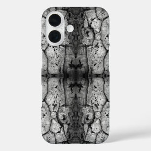 Baumrinde Schwarz-Weiß-Foto Nahaufnahme Muster iPhone 16 Hülle