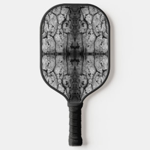 Baumrinde Schwarz-Weiß-Foto Nahaufnahme Muster Pickleball Schläger