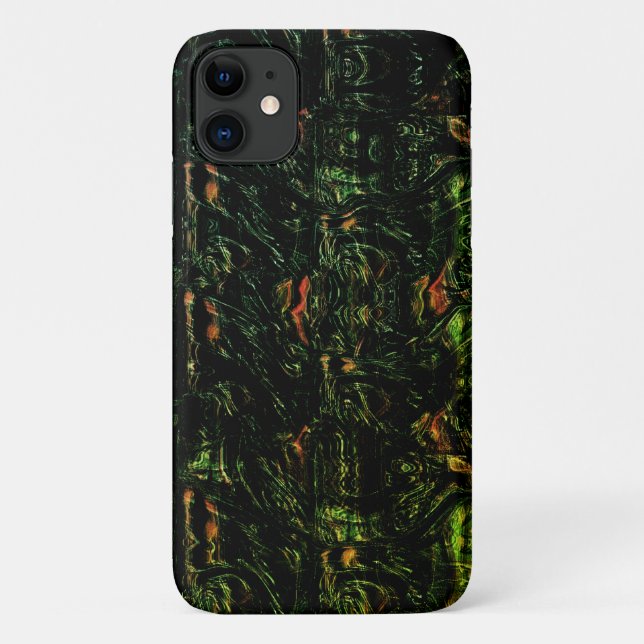 Baumrinde unter grünem Hammerglas Case-Mate iPhone Hülle (Rückseite)